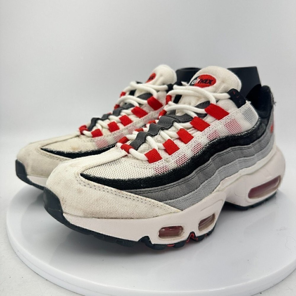 Nike Air Max 95 Men Size 6.5 DH9792-100 White Red Chile Training Athletic Shoes